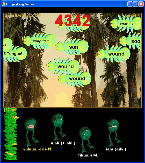 Learning french with the Hungry Frog French language software program | Teach French in homeschool french courses and homeschool french progams