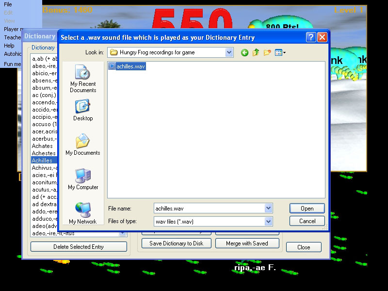 French dictionary definition for Achilles spoken aloud