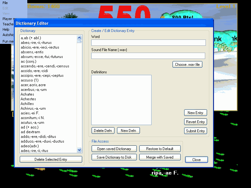 Teach French with French Dictionary manager tool